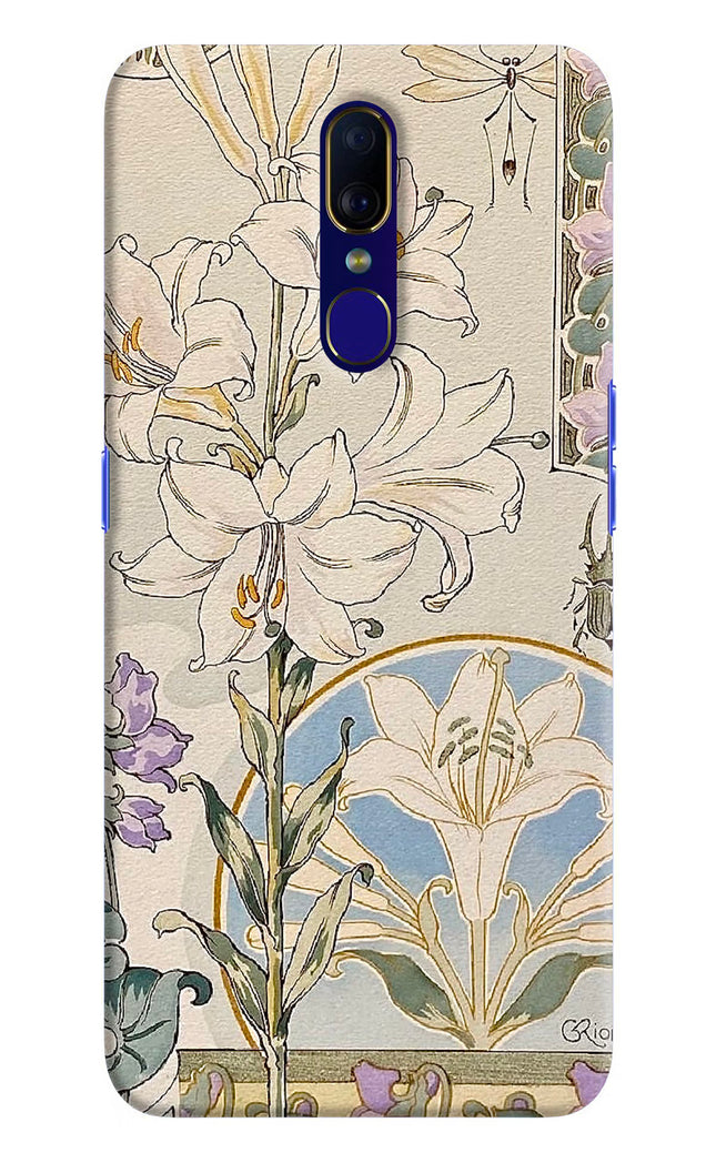 White Lily Oppo F11 Hard Case Back Cover by Casekaro