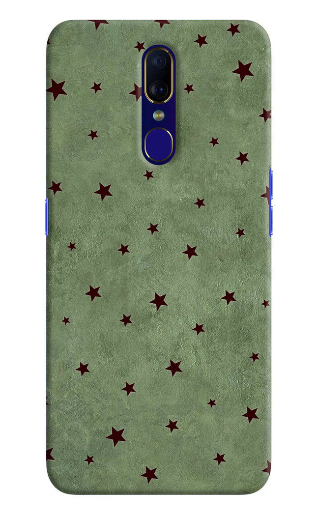 Green Stars Oppo F11 Hard Case Back Cover by Casekaro