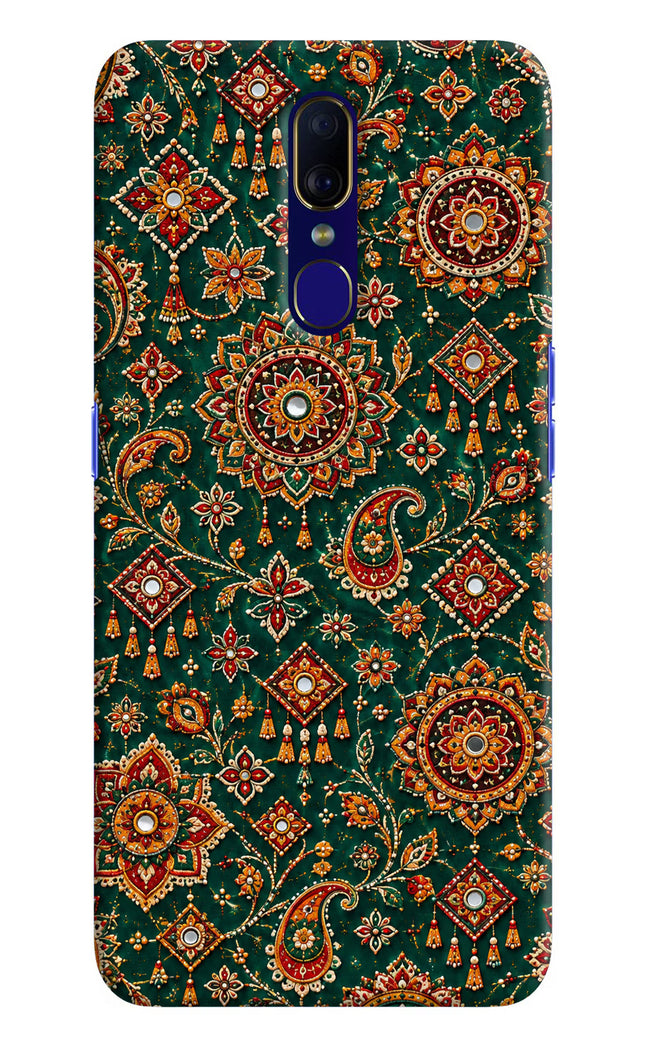 Green Pataka Oppo F11 Hard Case Back Cover by Casekaro
