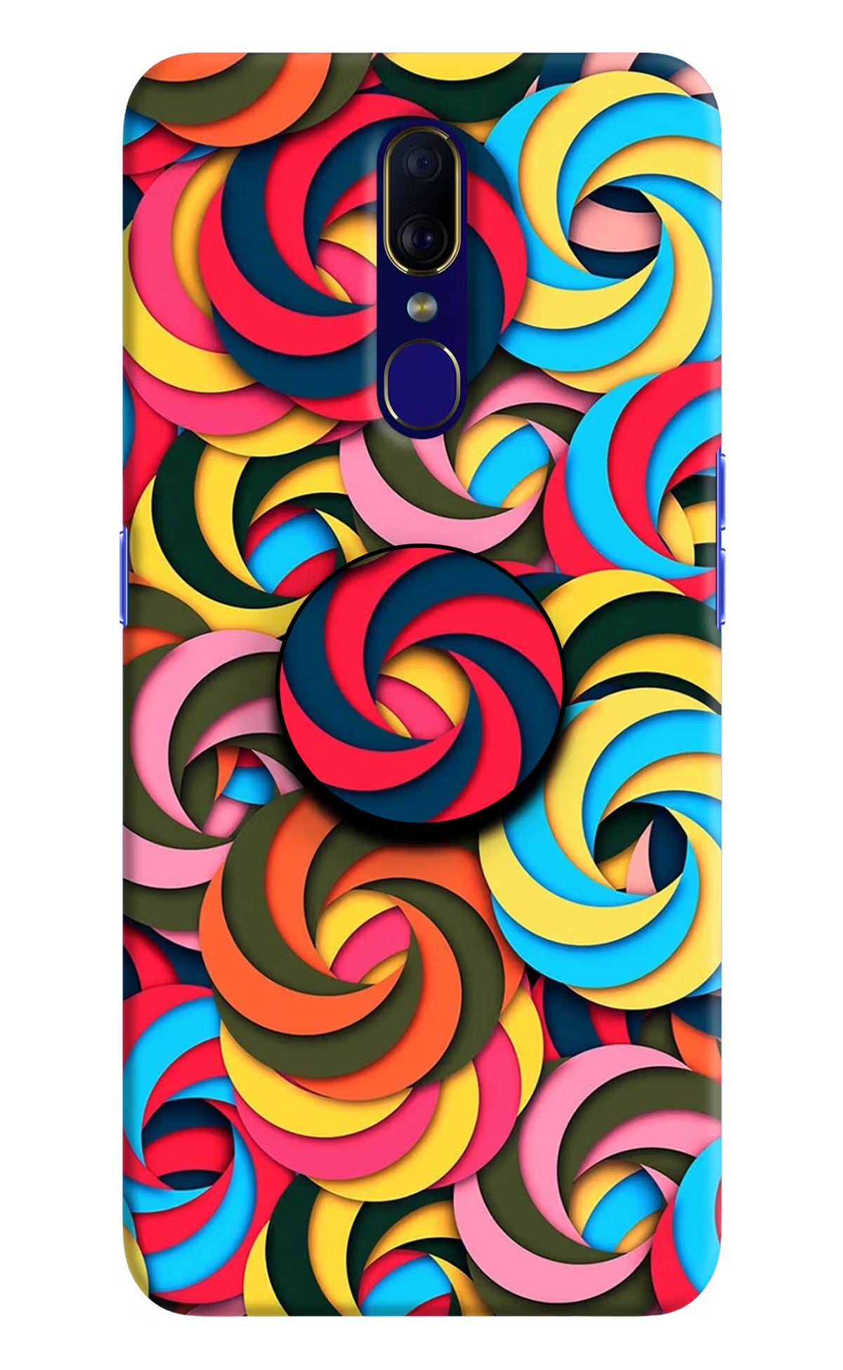 Spiral Pattern Oppo F11 Pop Case by Casekaro
