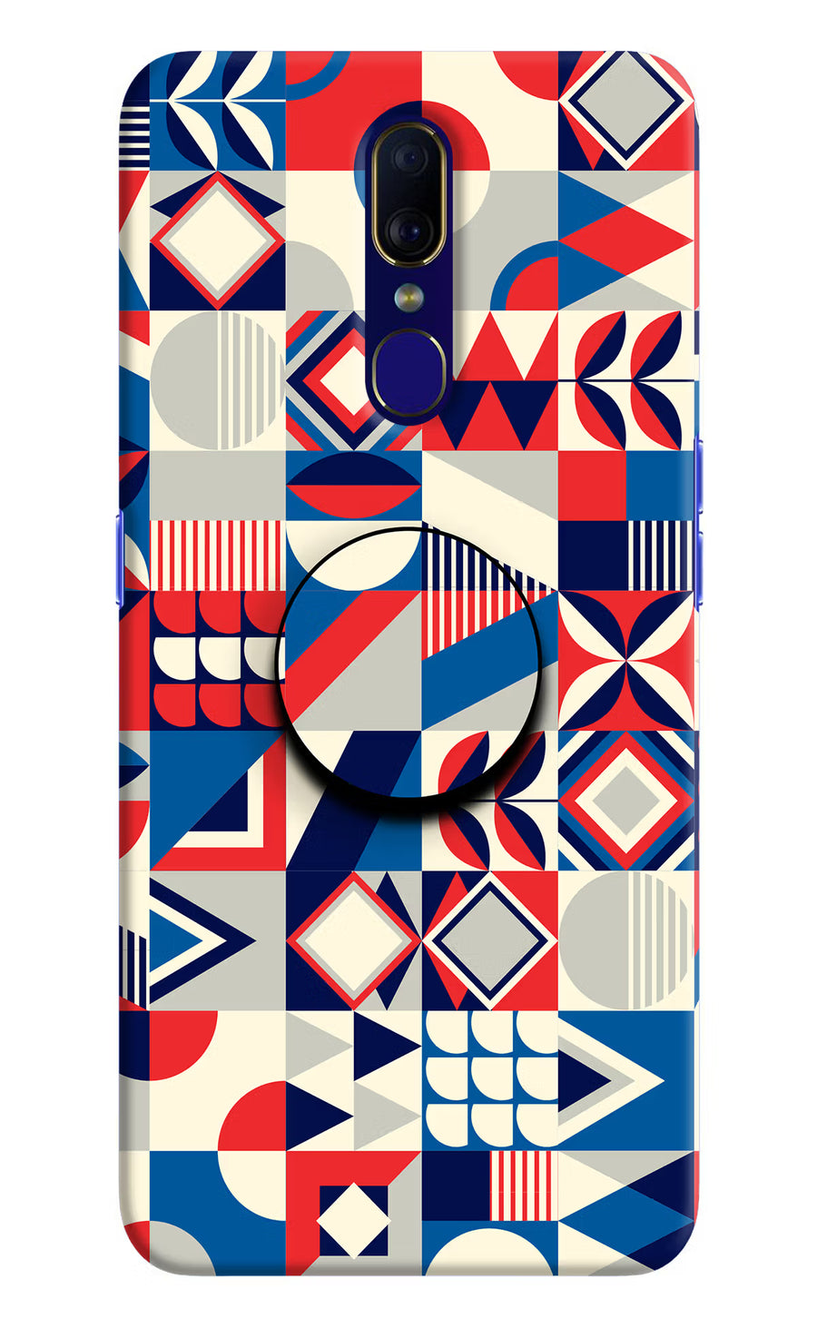 Colorful Pattern Oppo F11 Pop Case, Hard case