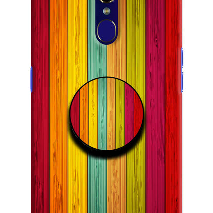 Multicolor Wooden Oppo F11 Pop Case by Casekaro