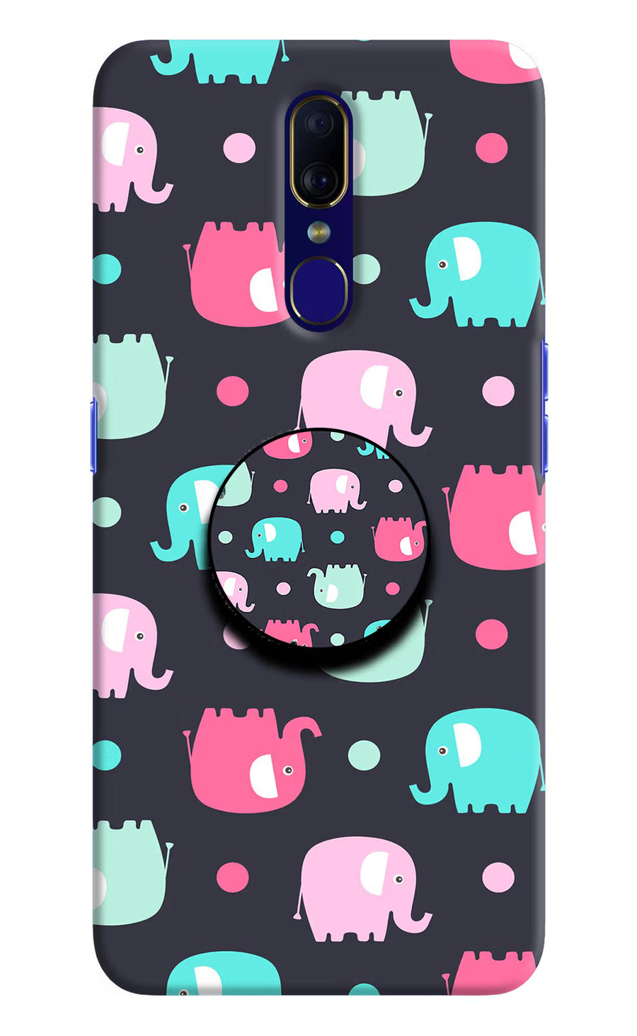 Baby Elephants Oppo F11 Pop Case, Hard case