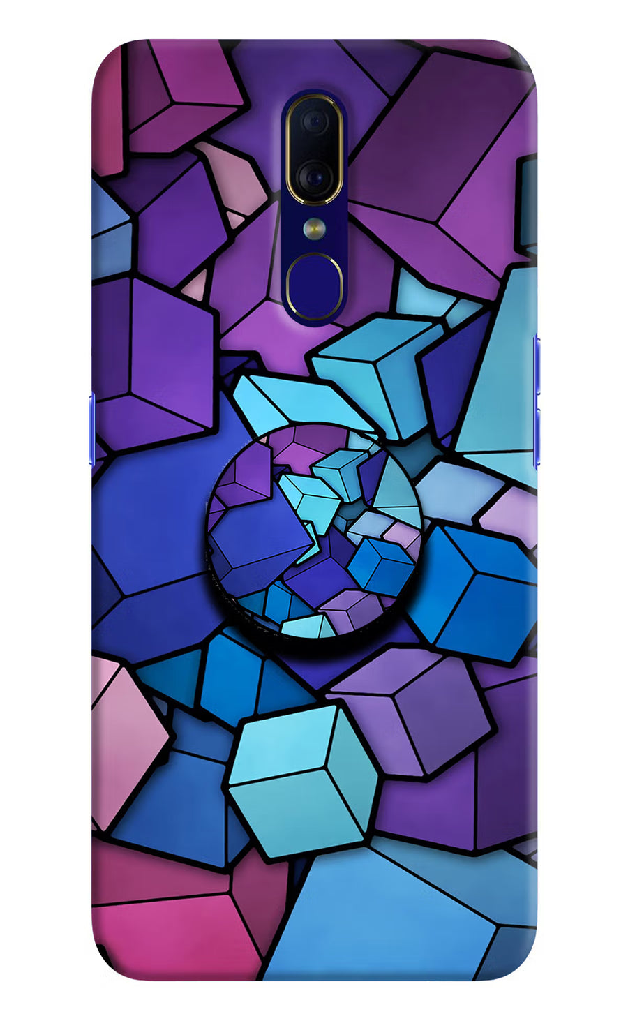Cubic Abstract Oppo F11 Pop Case, Hard case
