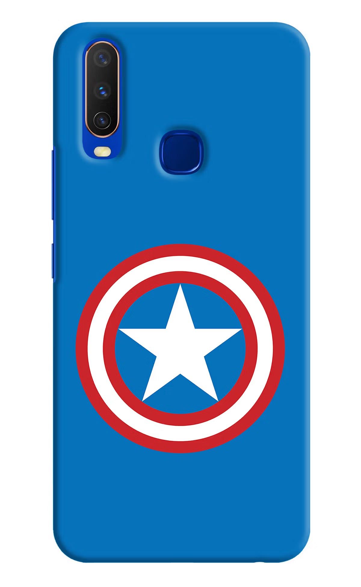Captain America Logo Vivo Y15/Y17 Hard Case Back Cover by Casekaro