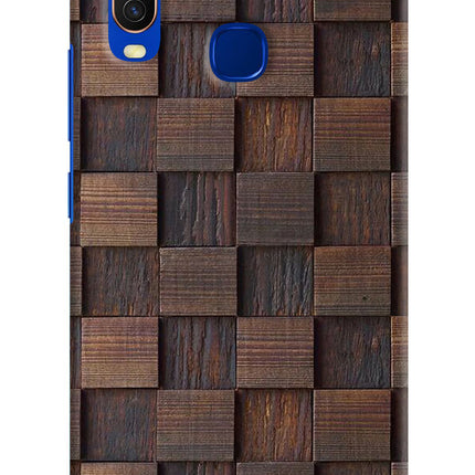 Wooden Cube Design Vivo Y15/Y17 Hard Case Back Cover by Casekaro