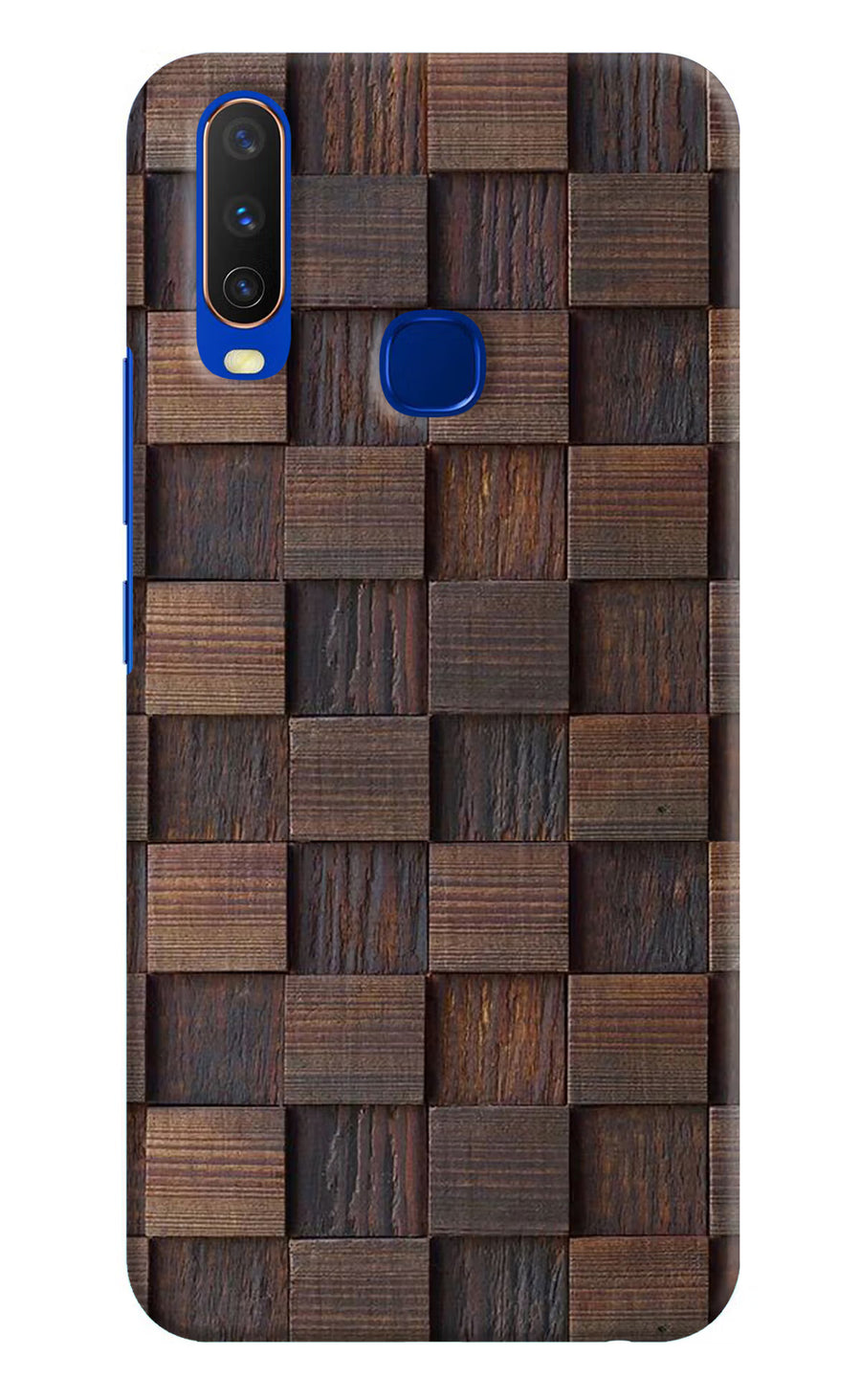 Wooden Cube Design Vivo Y15/Y17 Back Cover, Hard case