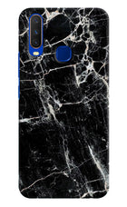 Black Marble Texture Vivo Y15/Y17 Hard Case Back Cover by Casekaro