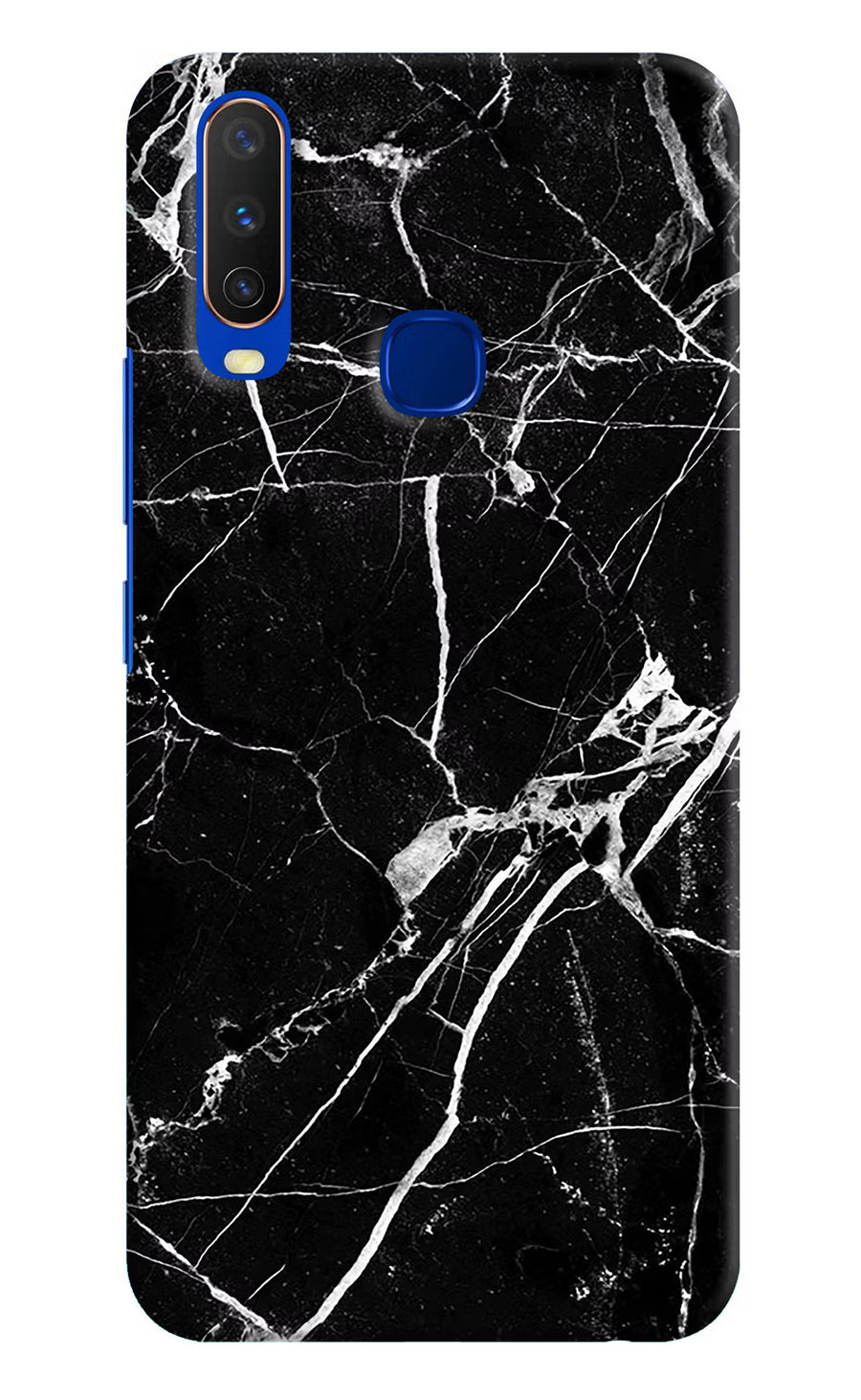Black Marble Pattern Vivo Y15/Y17 Back Cover, Hard case