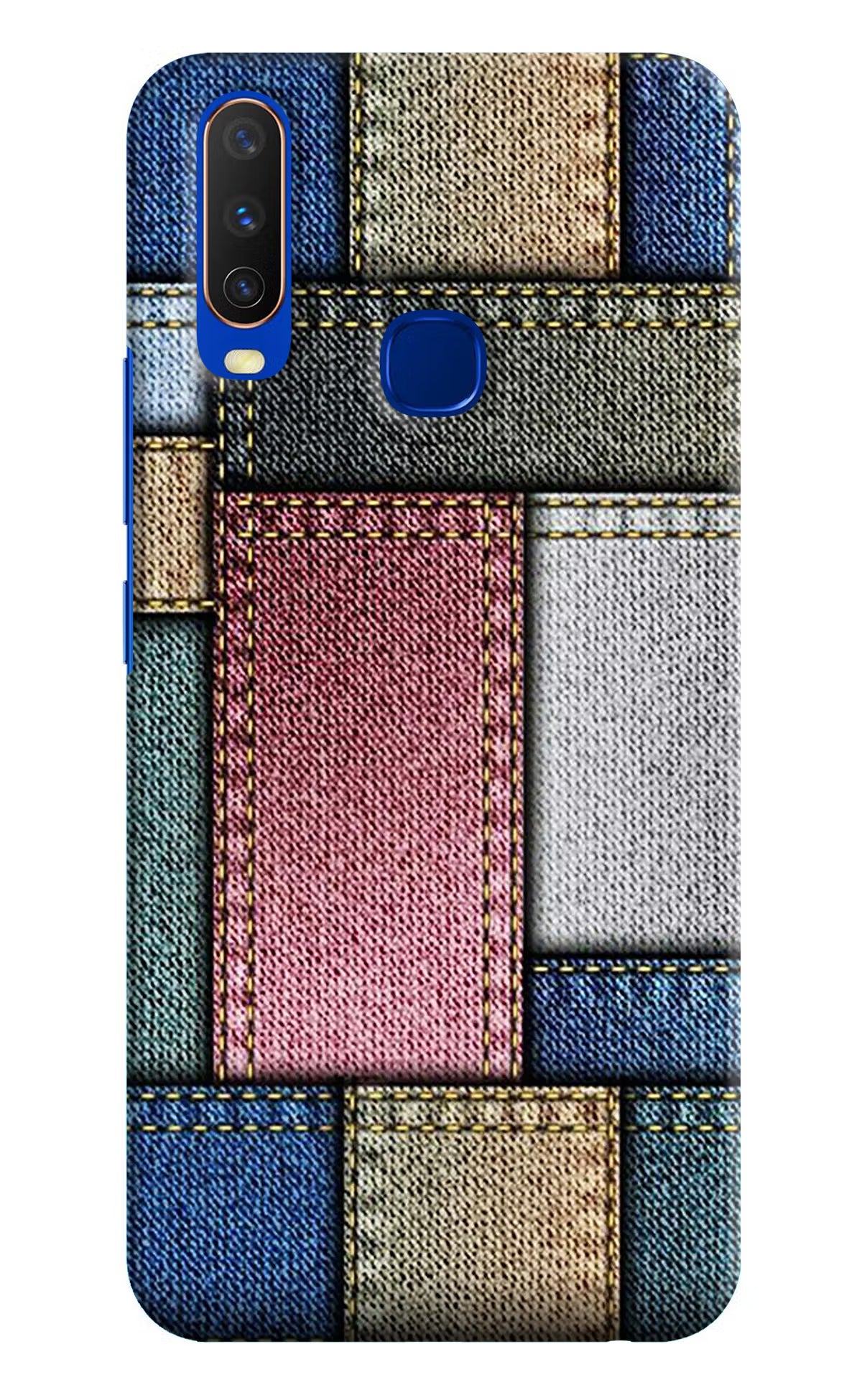 Multicolor Jeans Vivo Y15/Y17 Hard Case Back Cover by Casekaro