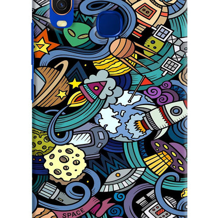 Space Abstract Vivo Y15/Y17 Hard Case Back Cover by Casekaro