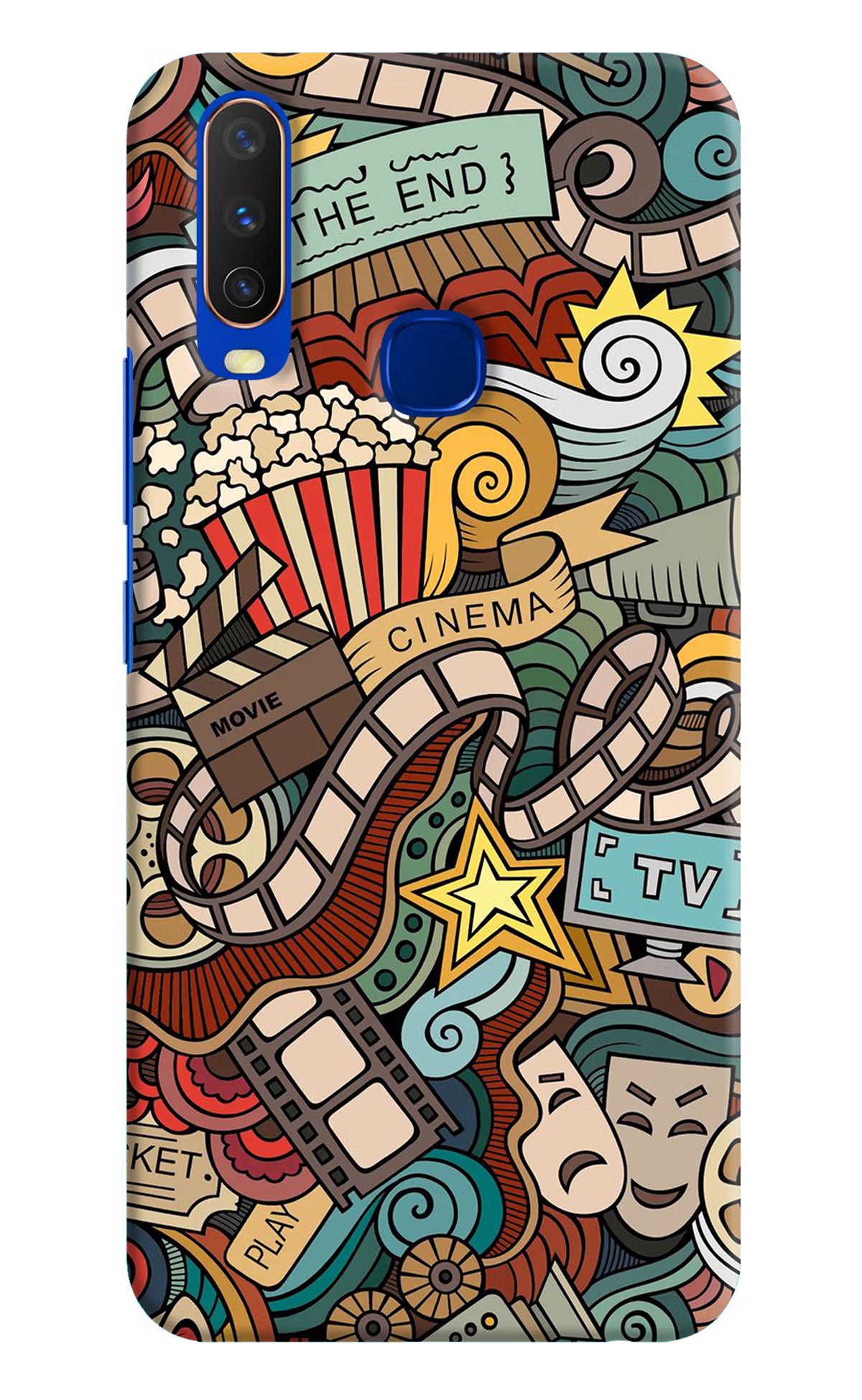 Cinema Abstract Vivo Y15/Y17 Hard Case Back Cover by Casekaro