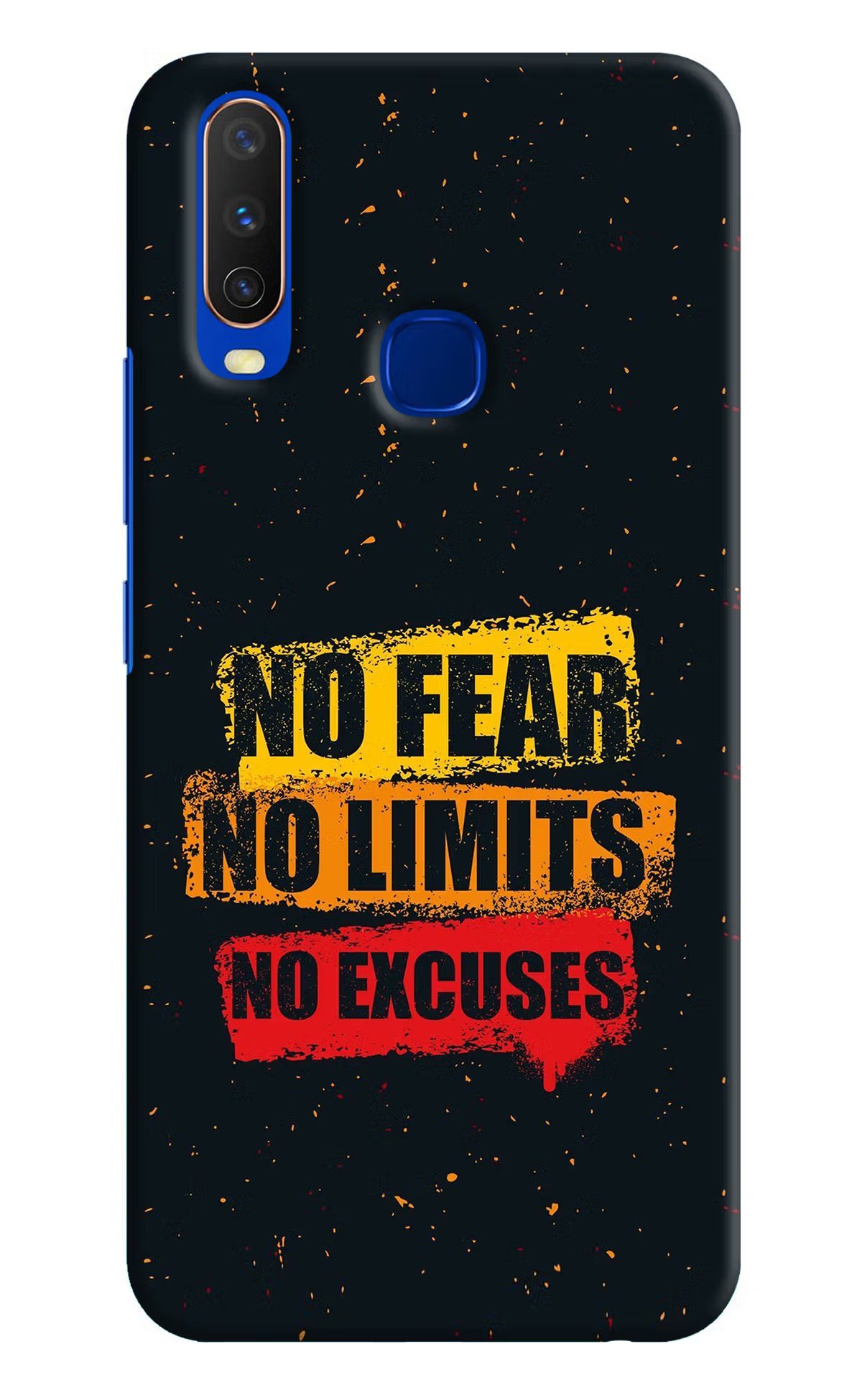 No Fear No Limits No Excuse Vivo Y15/Y17 Hard Case Back Cover by Casekaro