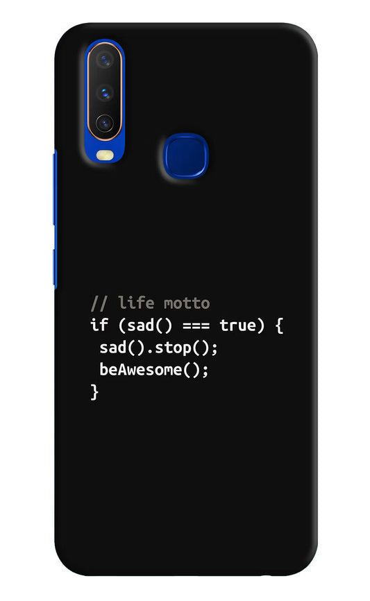 Life Motto Code Vivo Y15/Y17 Hard Case Back Cover by Casekaro