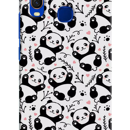 Cute Panda Vivo Y15/Y17 Hard Case Back Cover by Casekaro