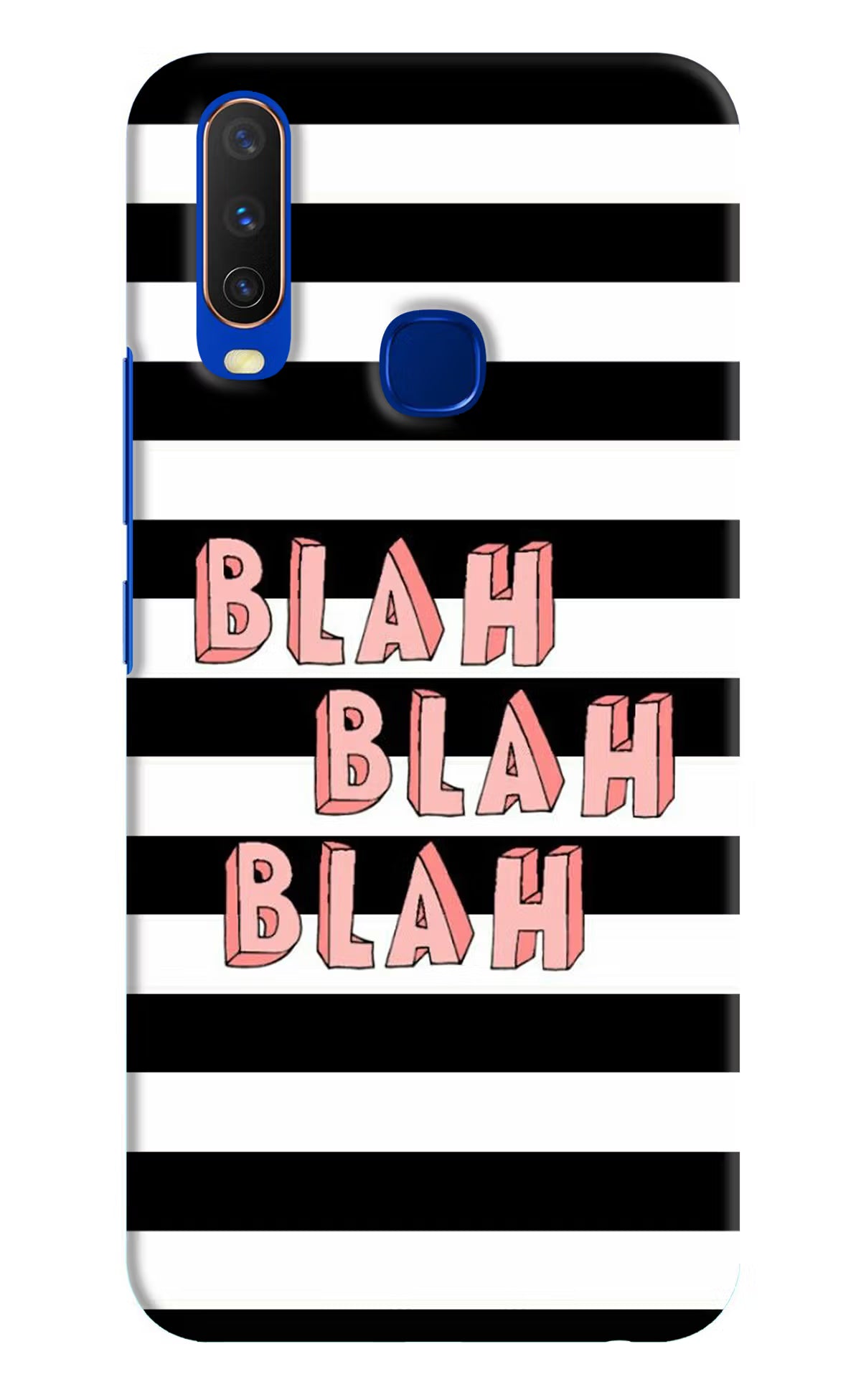 Blah Blah Blah Vivo Y15/Y17 Hard Case Back Cover by Casekaro