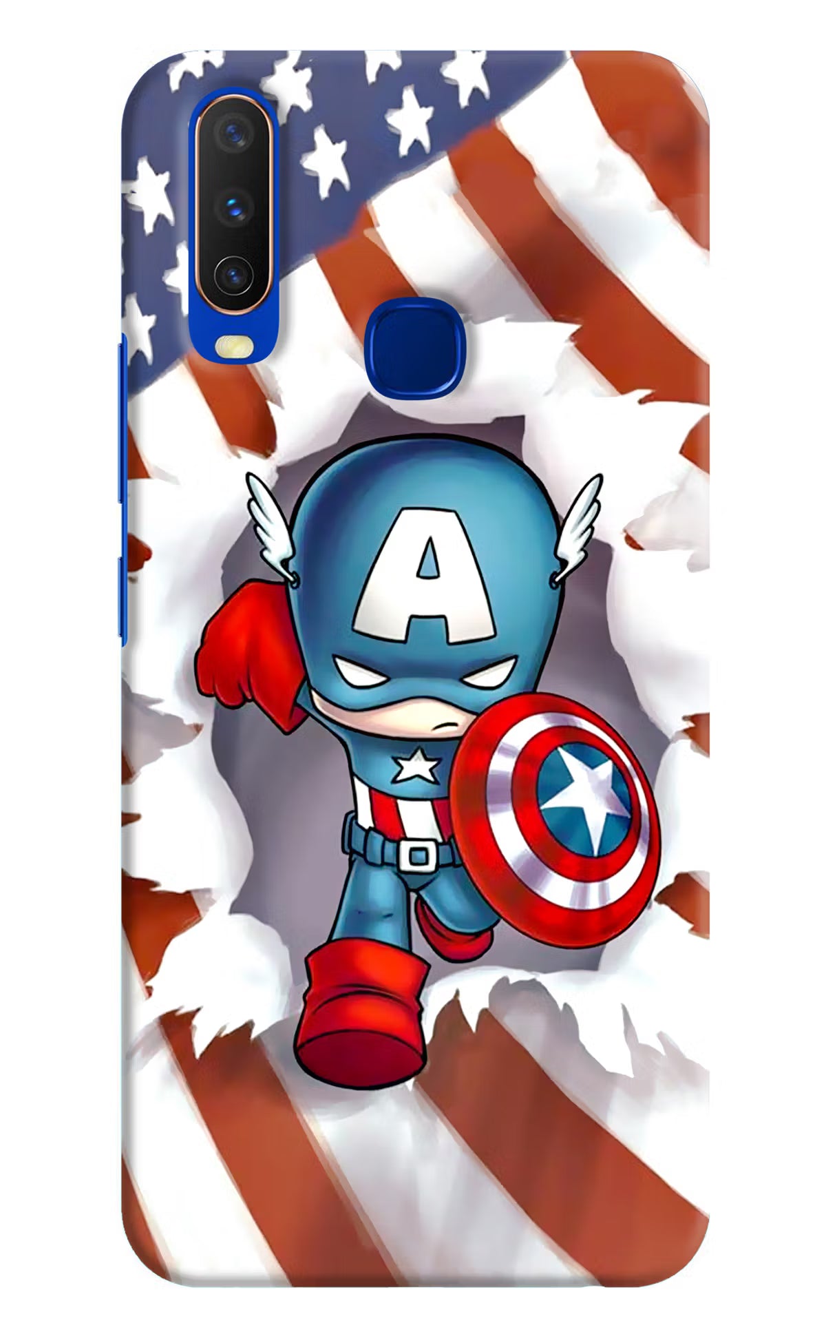 Captain America Vivo Y15/Y17 Hard Case Back Cover by Casekaro