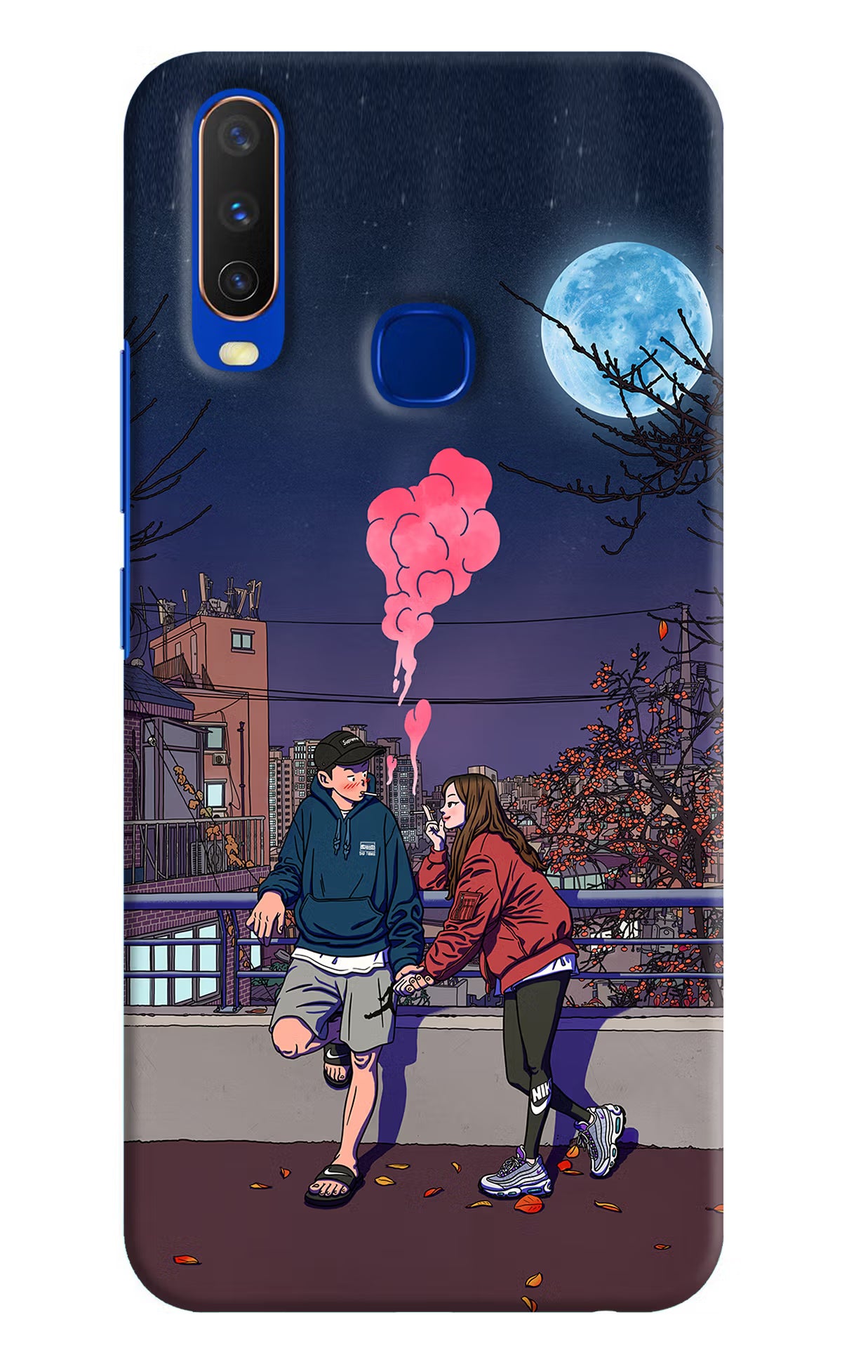 Chilling Couple Vivo Y15/Y17 Hard Case Back Cover by Casekaro