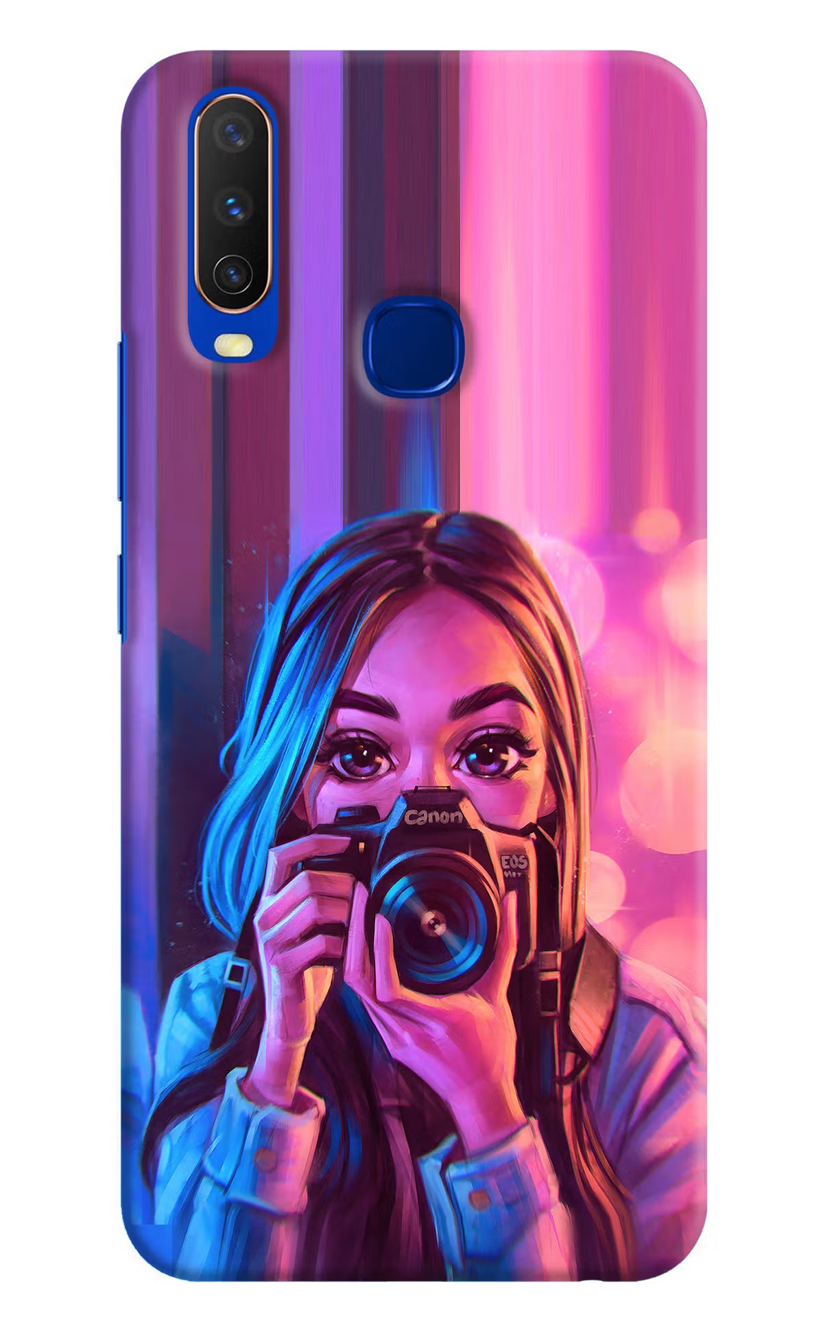 Girl Photographer Vivo Y15/Y17 Hard Case Back Cover by Casekaro