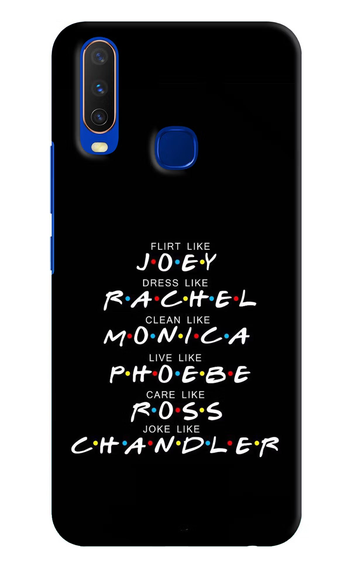 FRIENDS Character Vivo Y15/Y17 Hard Case Back Cover by Casekaro