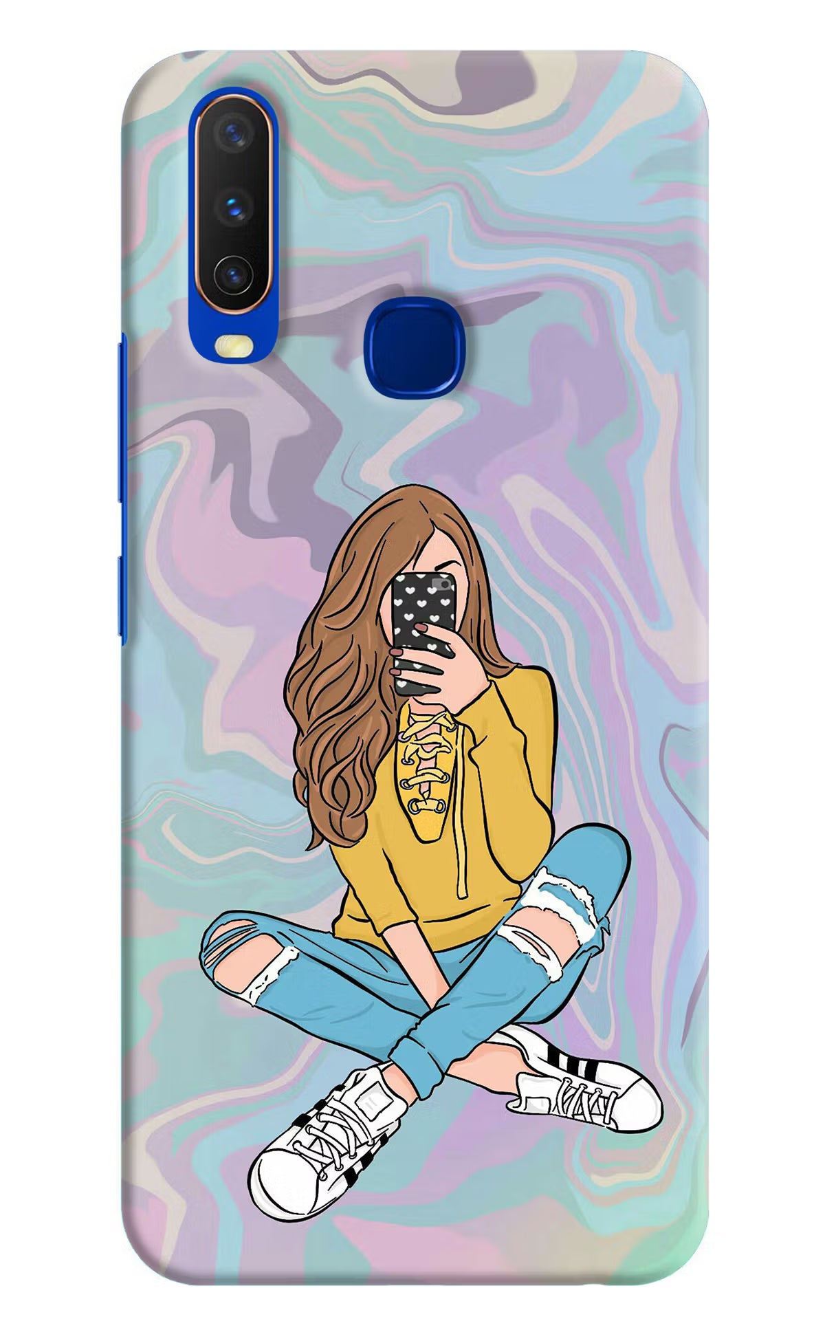 Selfie Girl Vivo Y15/Y17 Hard Case Back Cover by Casekaro