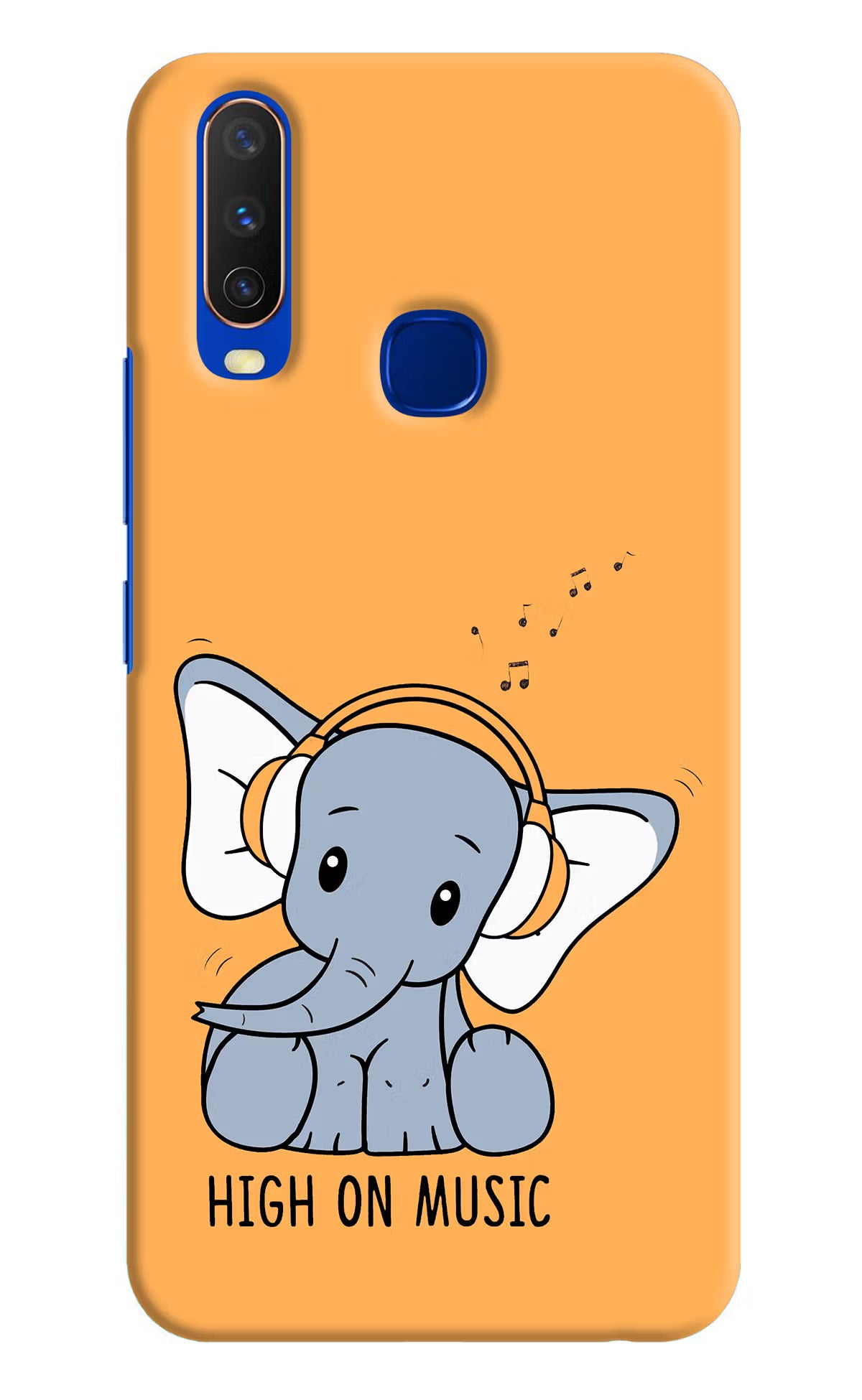 High On Music Vivo Y15/Y17 Hard Case Back Cover by Casekaro