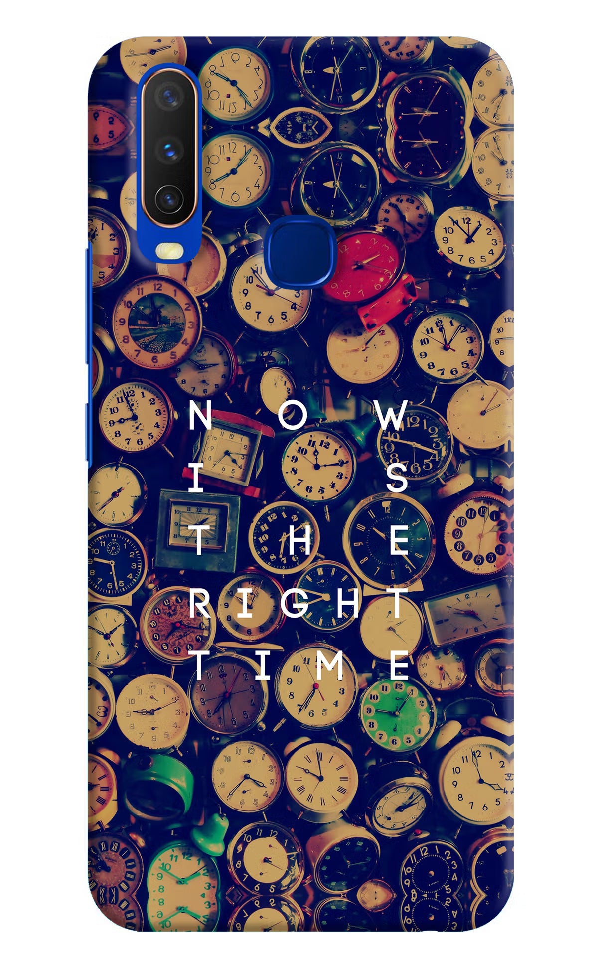 Now is the Right Time Quote Vivo Y15/Y17 Hard Case Back Cover by Casekaro