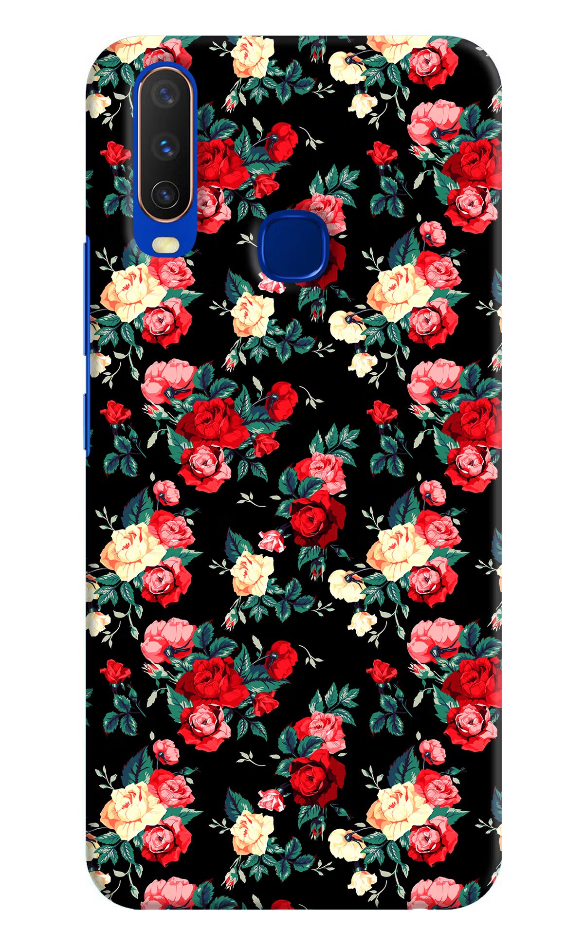 Rose Pattern Vivo Y15/Y17 Hard Case Back Cover by Casekaro