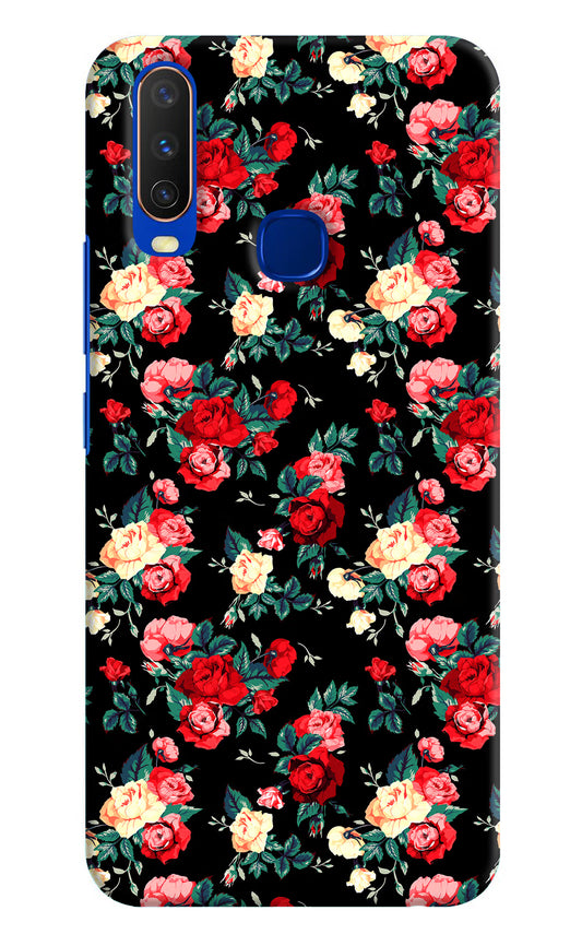 Rose Pattern Vivo Y15/Y17 Hard Case Back Cover by Casekaro