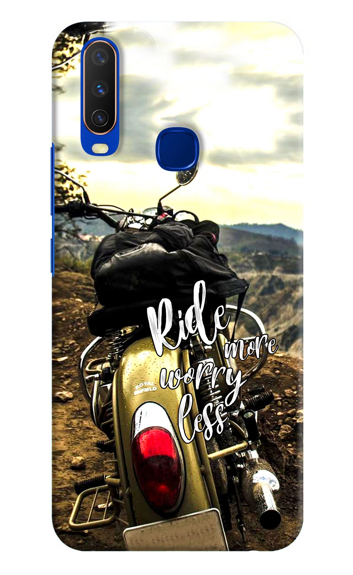 Ride More Worry Less Vivo Y15/Y17 Hard Case Back Cover by Casekaro