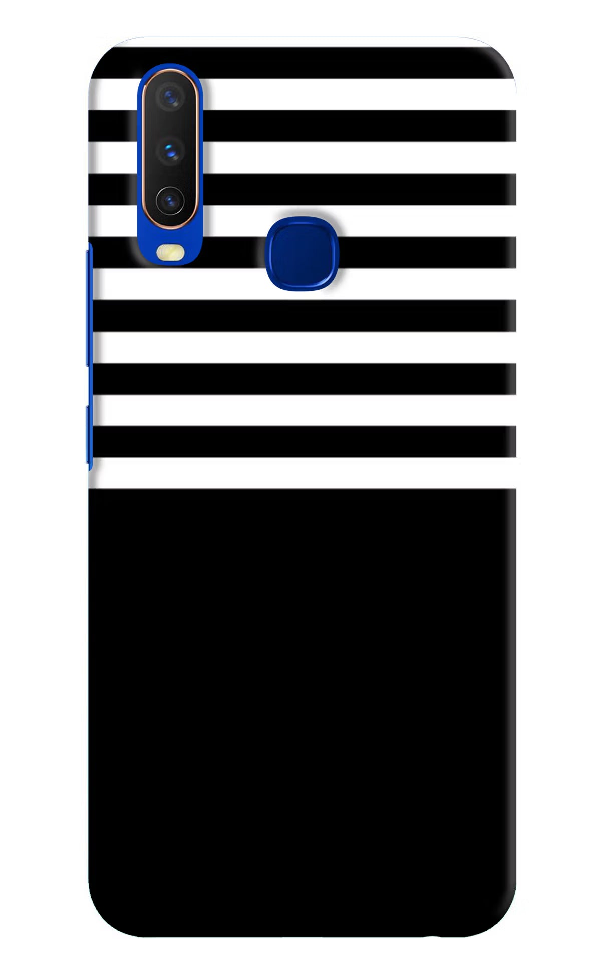 Black and White Print Vivo Y15/Y17 Hard Case Back Cover by Casekaro