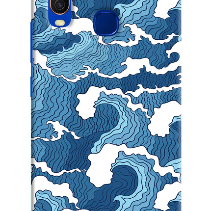 Blue Waves Vivo Y15/Y17 Hard Case Back Cover by Casekaro