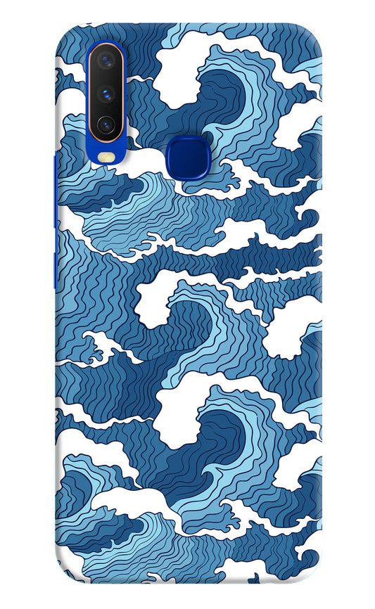 Blue Waves Vivo Y15/Y17 Hard Case Back Cover by Casekaro