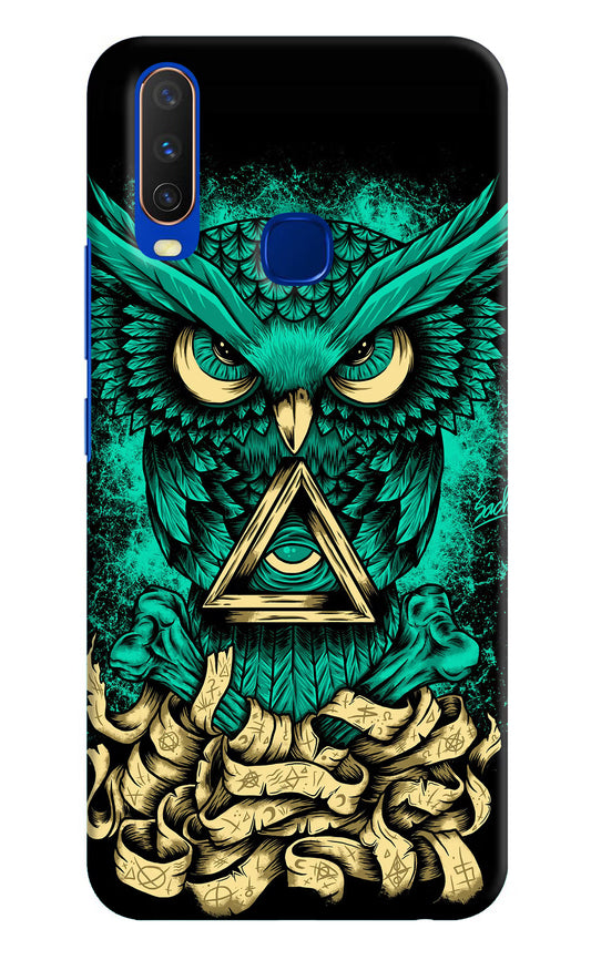 Green Owl Vivo Y15/Y17 Hard Case Back Cover by Casekaro