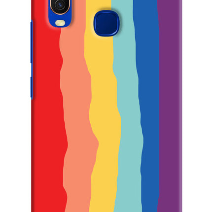 Rainbow Vivo Y15/Y17 Hard Case Back Cover by Casekaro