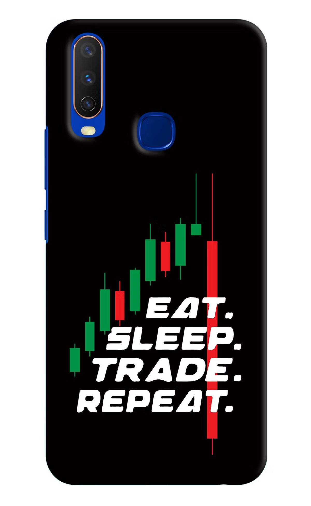 Eat Sleep Trade Repeat Vivo Y15/Y17 Hard Case Back Cover by Casekaro