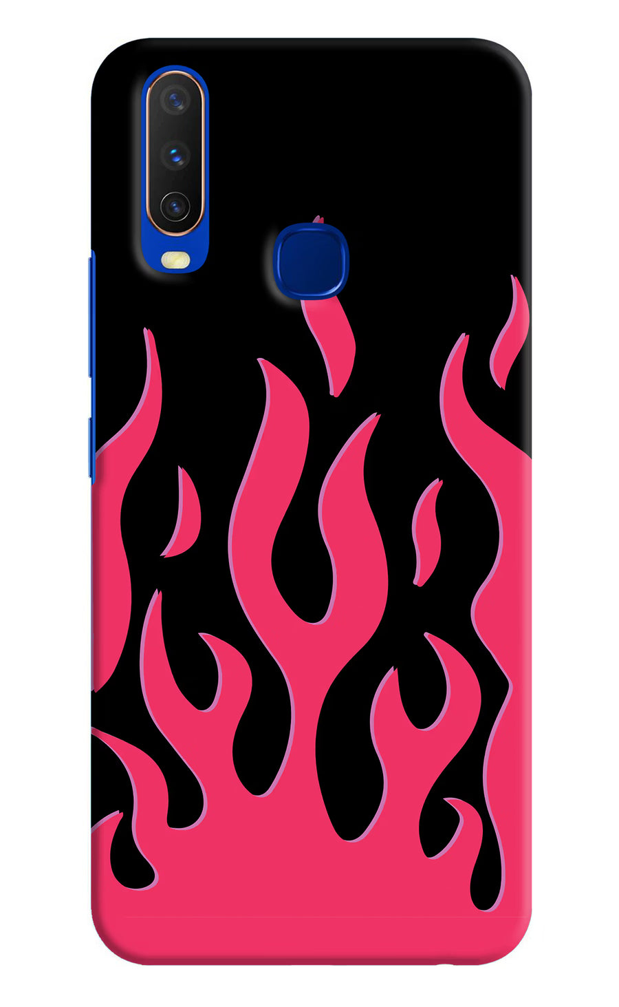 Fire Flames Vivo Y15/Y17 Back Cover, Hard case