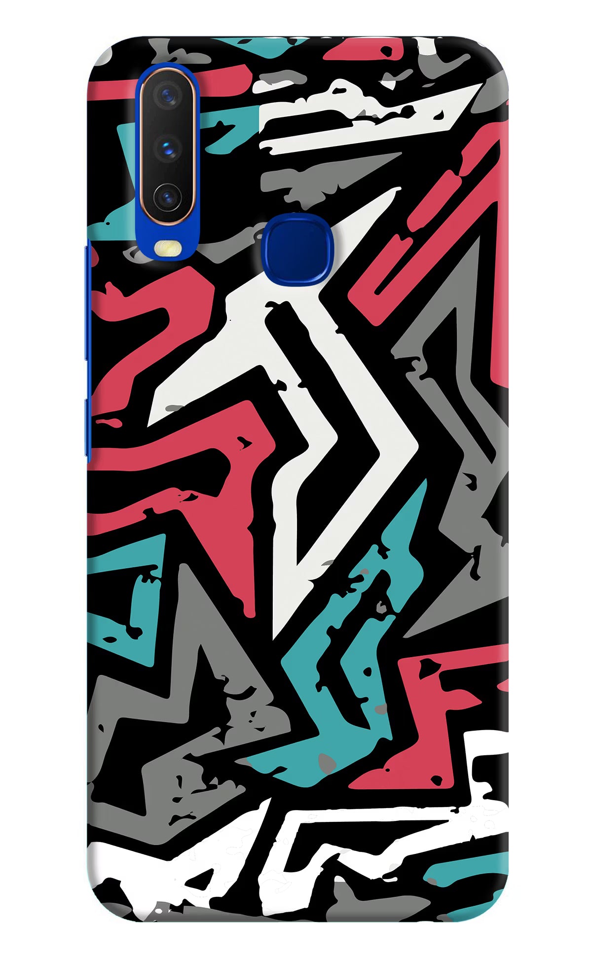 Geometric Graffiti Vivo Y15/Y17 Hard Case Back Cover by Casekaro