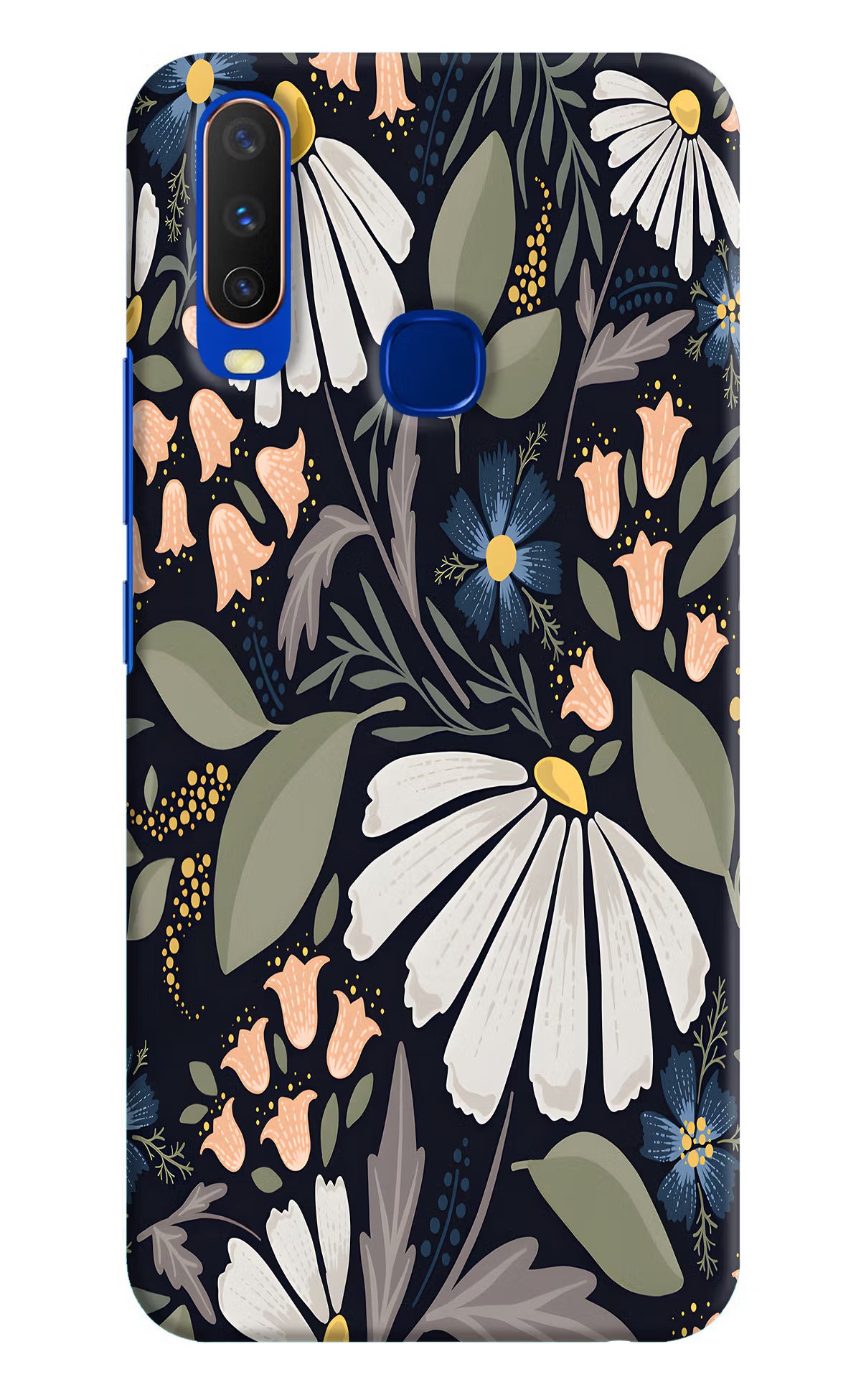 Flowers Art Vivo Y15/Y17 Hard Case Back Cover by Casekaro