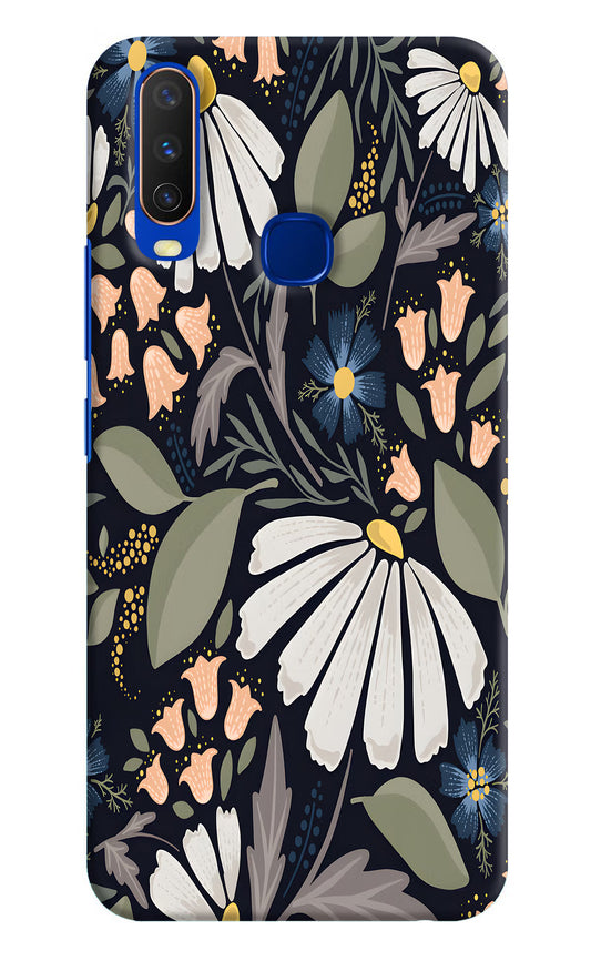 Flowers Art Vivo Y15/Y17 Hard Case Back Cover by Casekaro