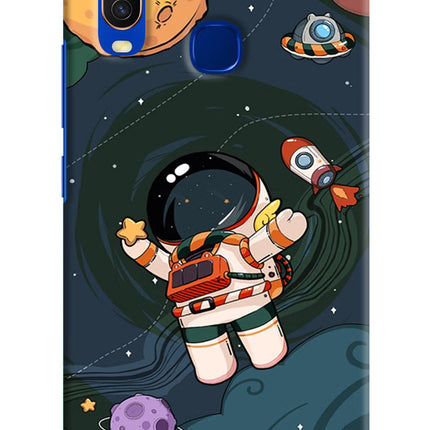 Cartoon Astronaut Vivo Y15/Y17 Hard Case Back Cover by Casekaro