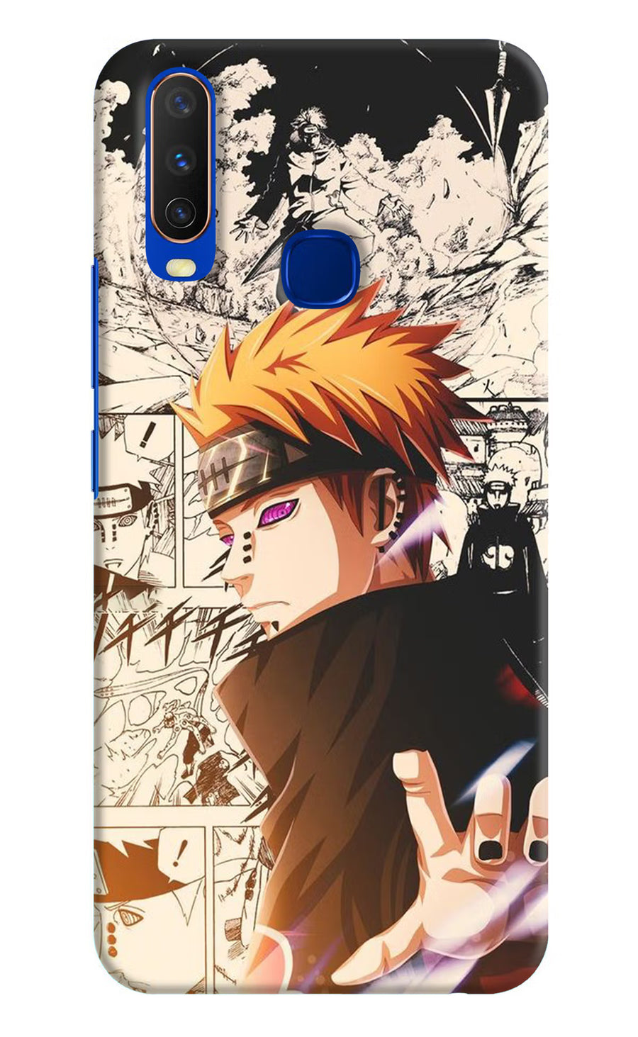 Pain Anime Vivo Y15/Y17 Back Cover, Hard case
