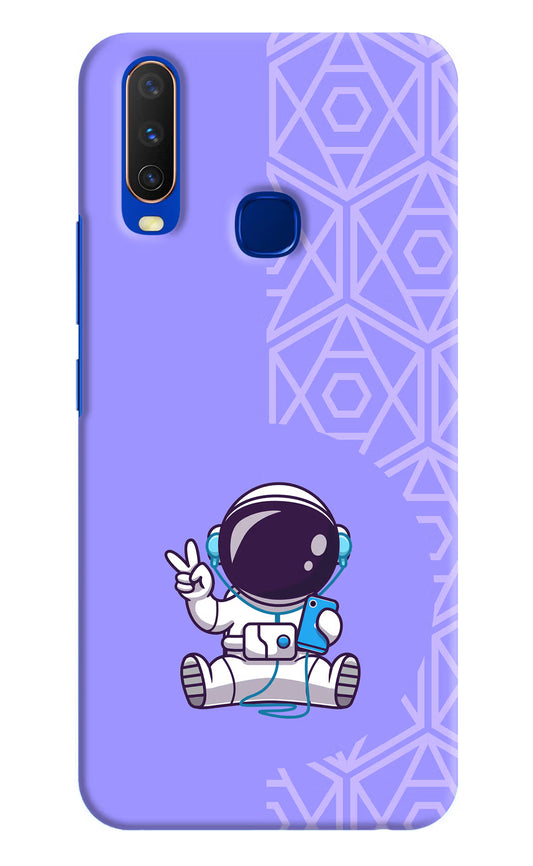 Cute Astronaut Chilling Vivo Y15/Y17 Hard Case Back Cover by Casekaro
