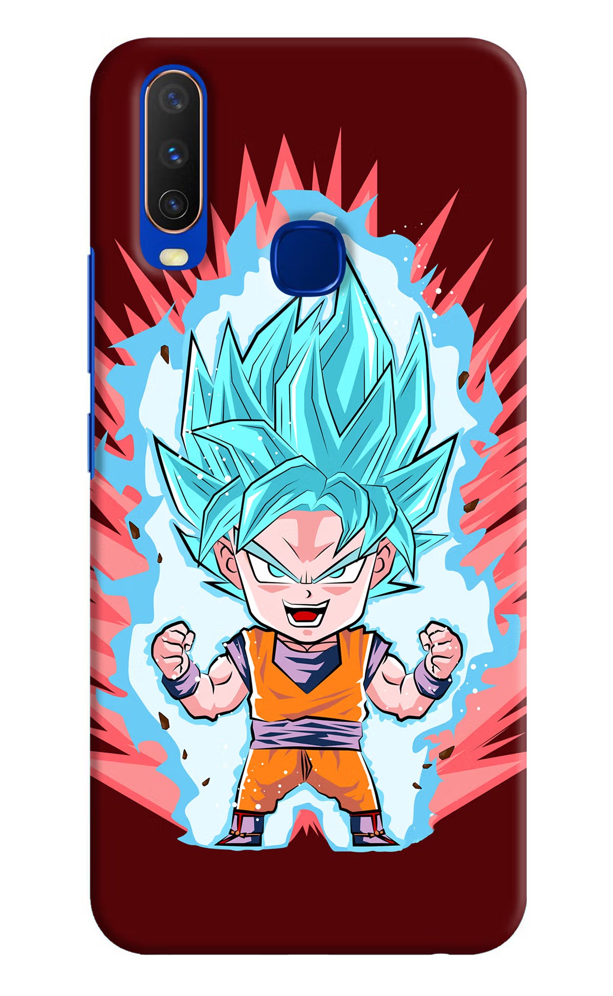 Goku Little Vivo Y15/Y17 Hard Case Back Cover by Casekaro