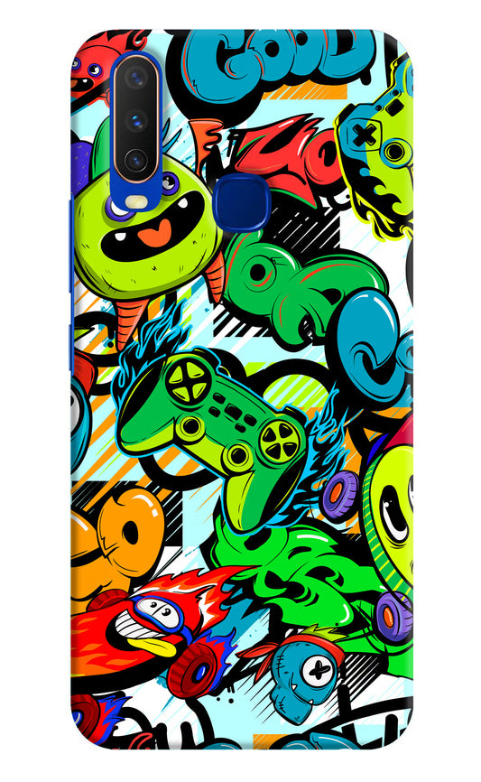 Game Doodle Vivo Y15/Y17 Hard Case Back Cover by Casekaro