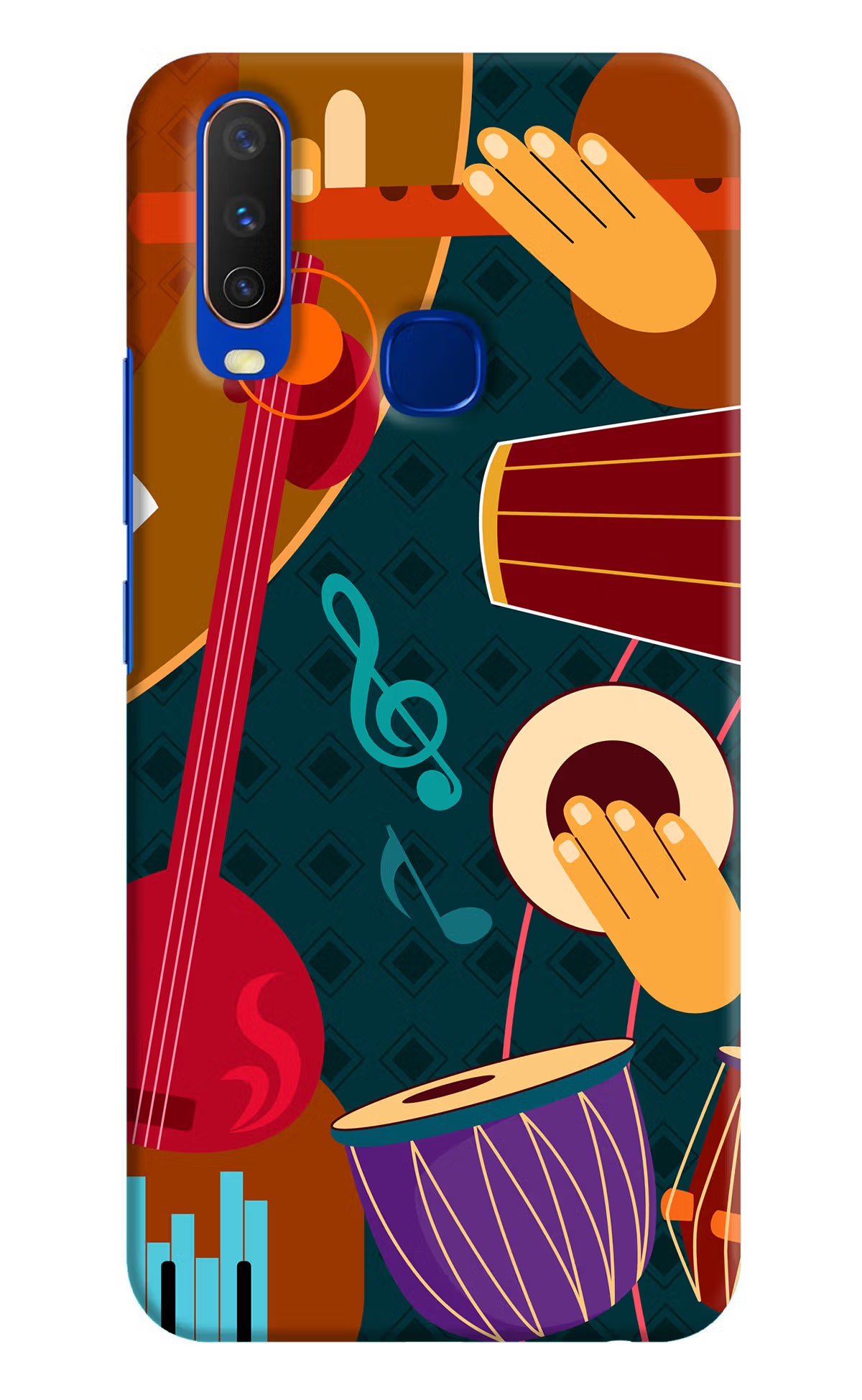 Music Instrument Vivo Y15/Y17 Hard Case Back Cover by Casekaro