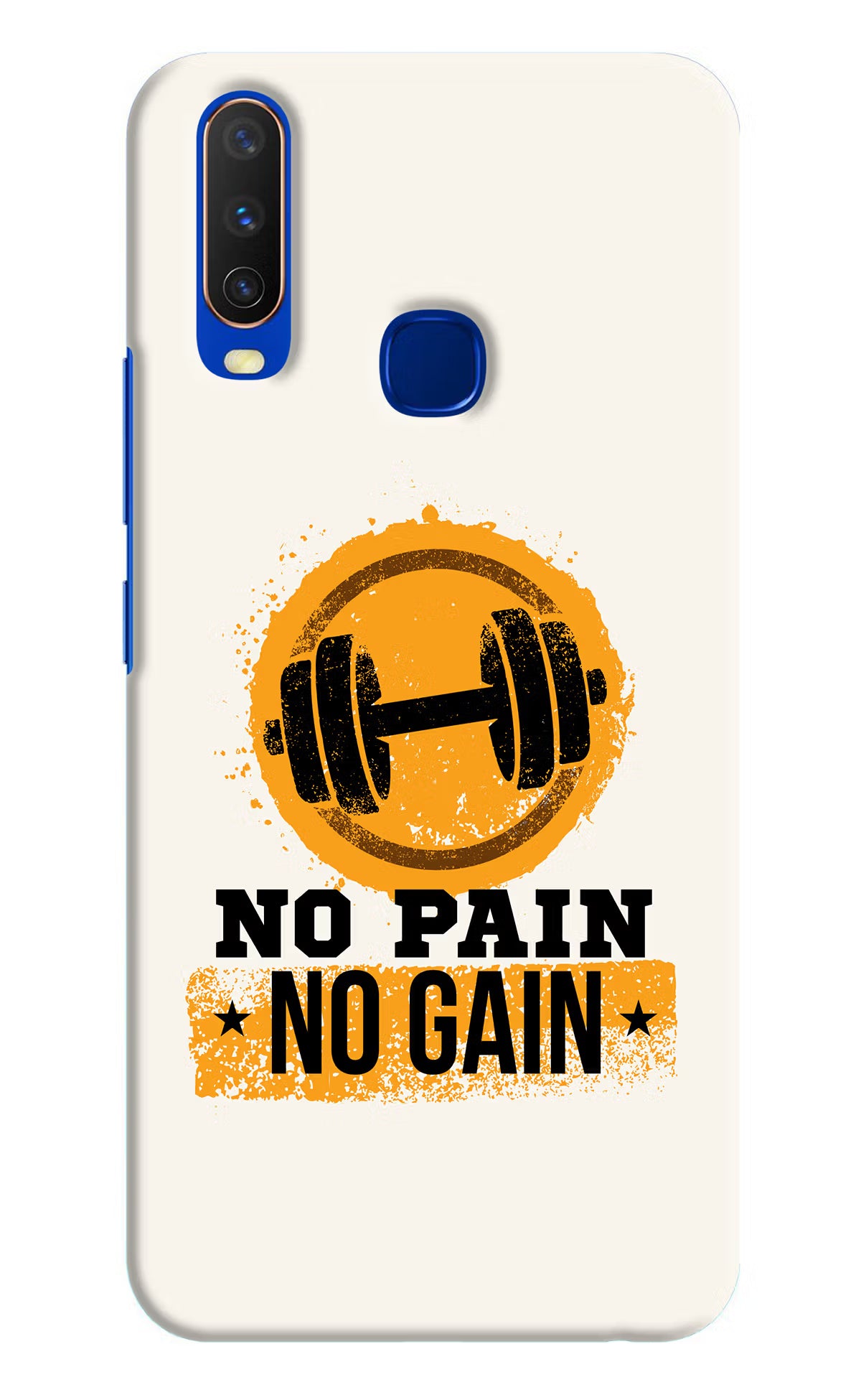 No Pain No Gain Vivo Y15/Y17 Hard Case Back Cover by Casekaro