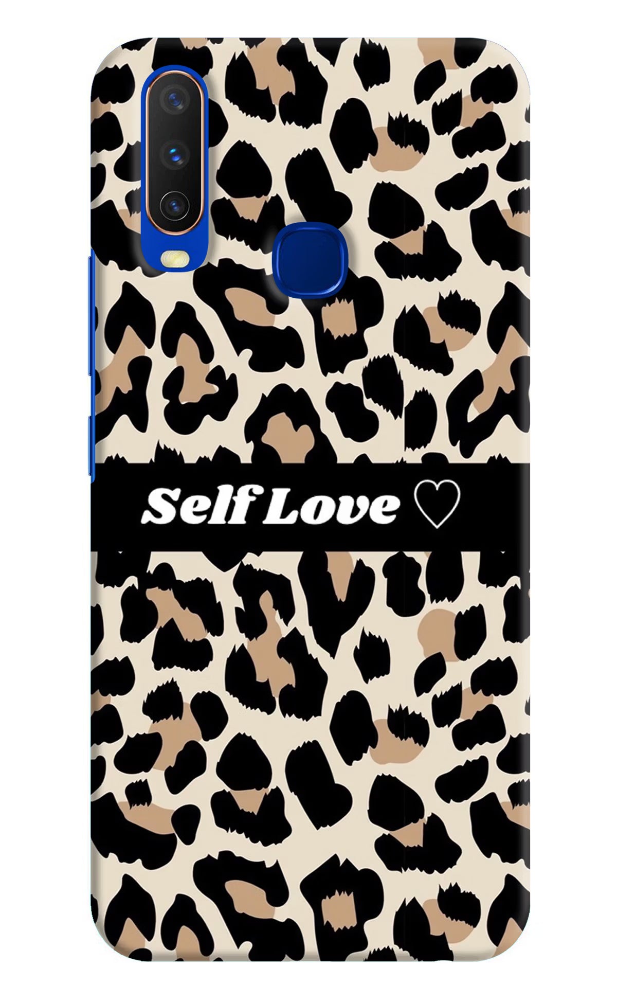 Leopard Print Self Love Vivo Y15/Y17 Hard Case Back Cover by Casekaro