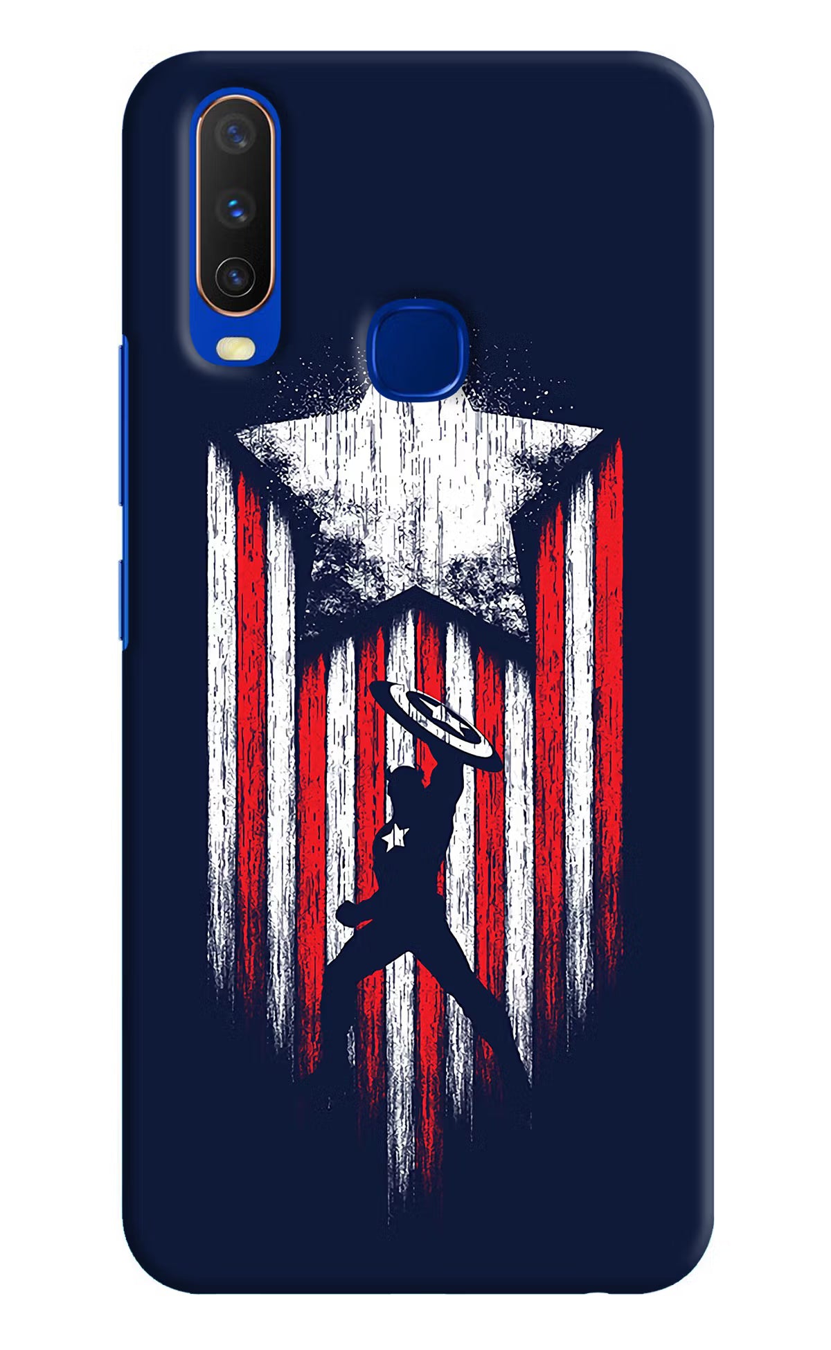 Captain America Marvel Art Vivo Y15/Y17 Hard Case Back Cover by Casekaro
