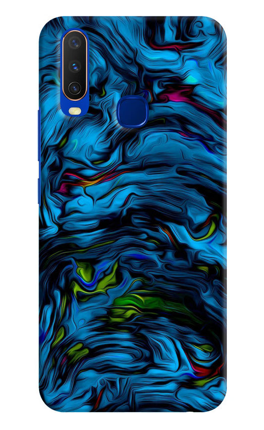 Dark Blue Abstract Vivo Y15/Y17 Hard Case Back Cover by Casekaro